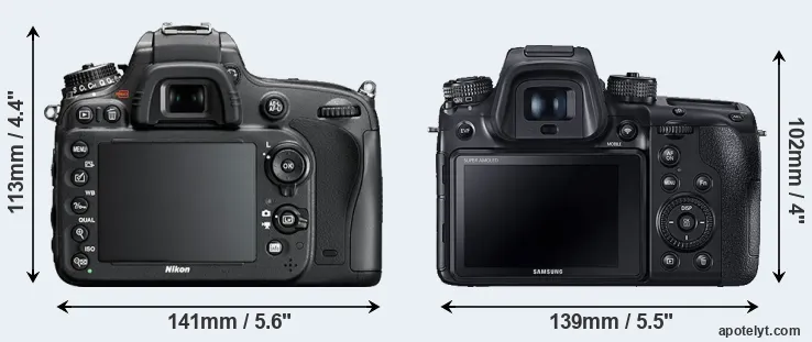 Comparison D610 or NX1 rear