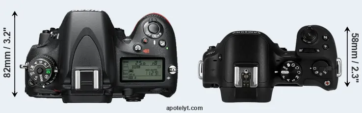 Compare D610 versus NX30 top