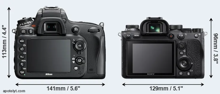 Comparison D610 or A9 II rear