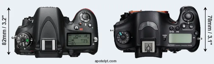 Compare D610 versus A99 top
