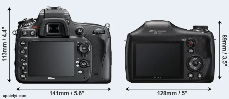 Comparison D610 or H300 rear