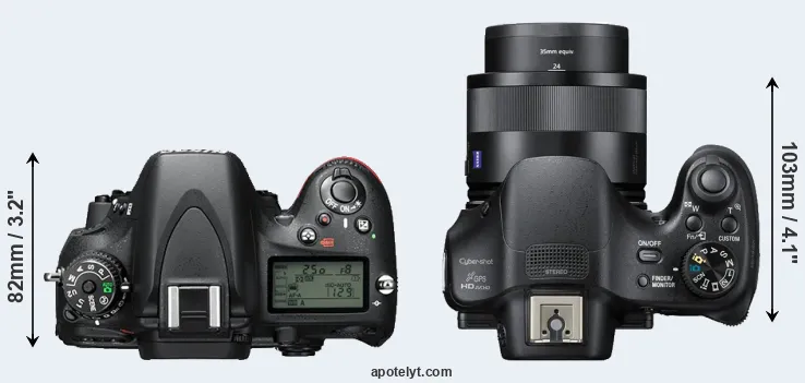 Compare D610 versus HX400V top