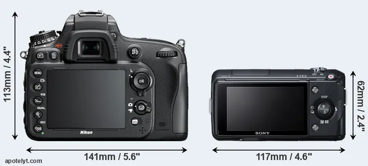 Comparison D610 or NEX-3 rear