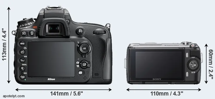 Comparison D610 or NEX-C3 rear