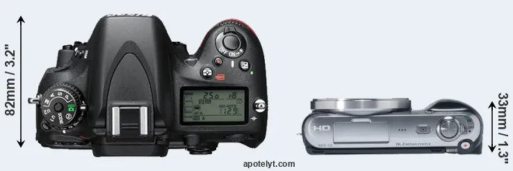 Compare D610 versus NEX-C3 top