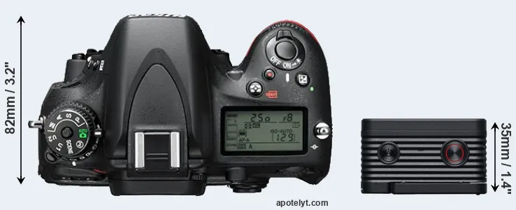 Compare D610 versus RX0 II top