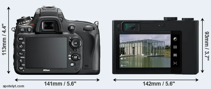 Comparison D610 or ZX1 rear