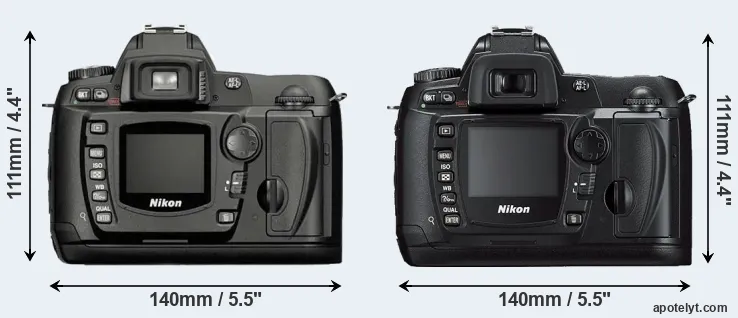 Comparison D70 or D70s rear