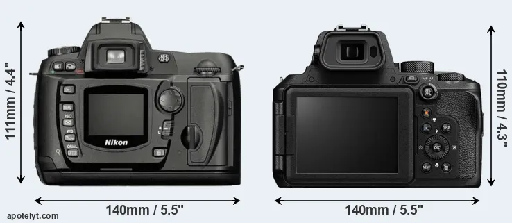 Comparison D70 or P950 rear