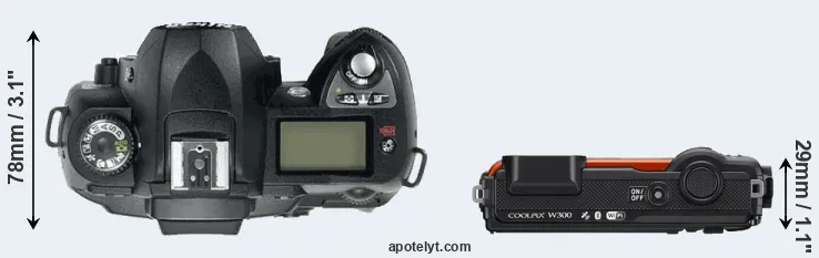 Compare D70 versus W300 top