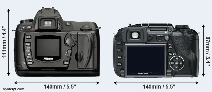 Comparison D70 or E-330 rear