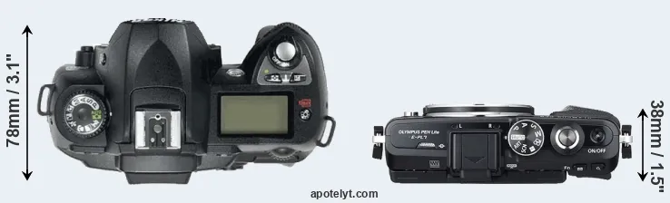 Compare D70 versus E-PL7 top