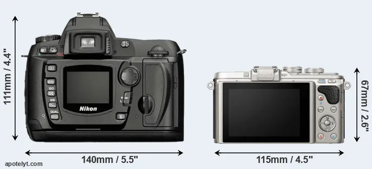 Comparison D70 or E-PL8 rear