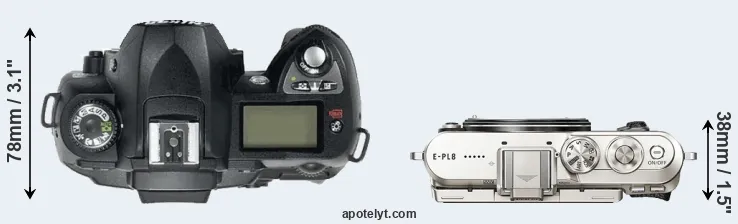 Compare D70 versus E-PL8 top