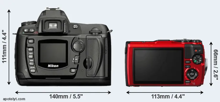 Comparison D70 or TG-5 rear