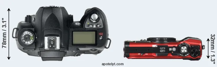 Compare D70 versus TG-5 top