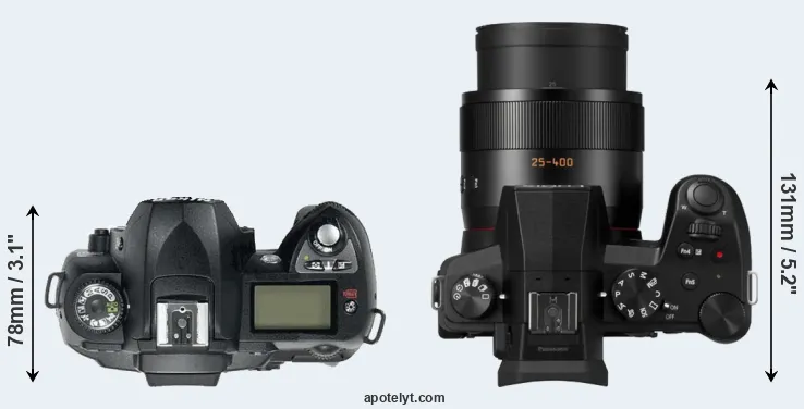 Compare D70 versus FZ1000 II top