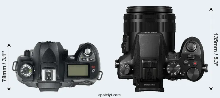 Compare D70 versus FZ2500 top