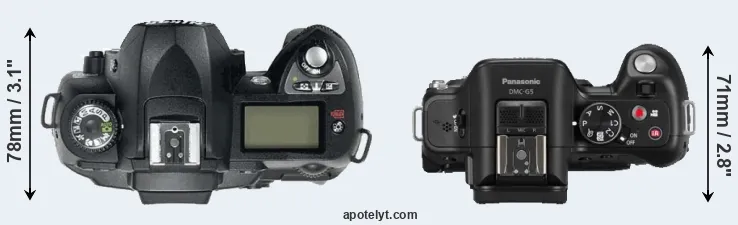 Compare D70 versus G5 top