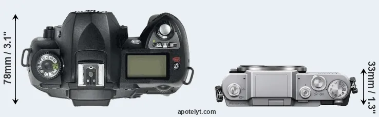 Compare D70 versus GF7 top