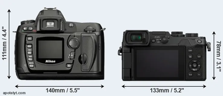 Comparison D70 or GX8 rear