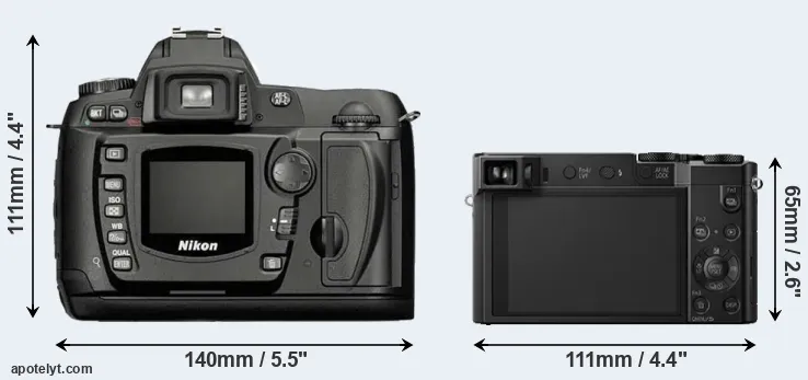 Comparison D70 or TZ100 rear