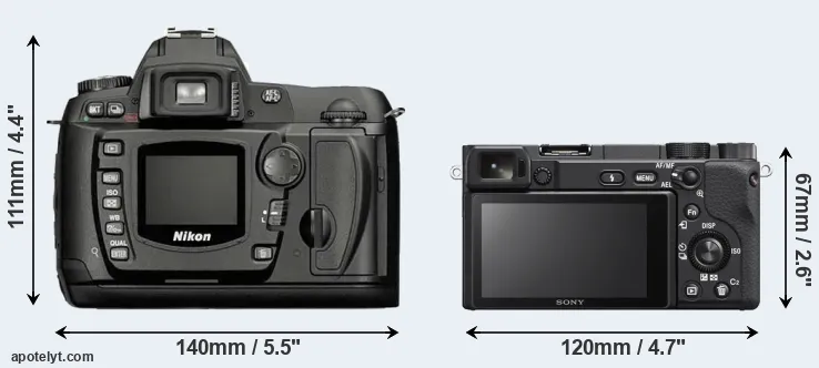 Comparison D70 or A6400 rear