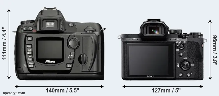 Comparison D70 or A7 II rear