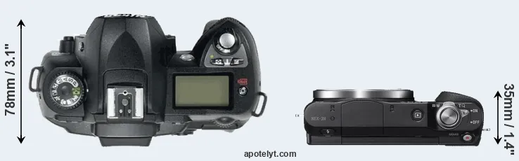 Compare D70 versus NEX-3N top