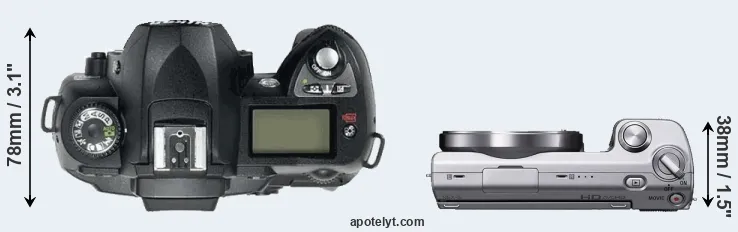 Compare D70 versus NEX-5 top