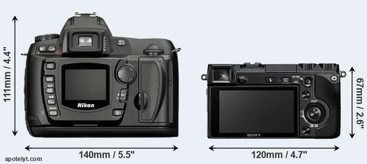 Comparison D70 or NEX-7 rear