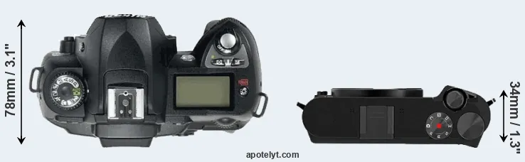 Compare D70 versus M1 top