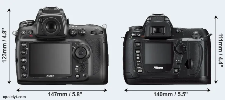 Comparison D700 or D70s rear