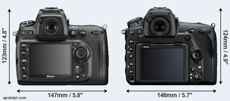 Comparison D700 or D850 rear