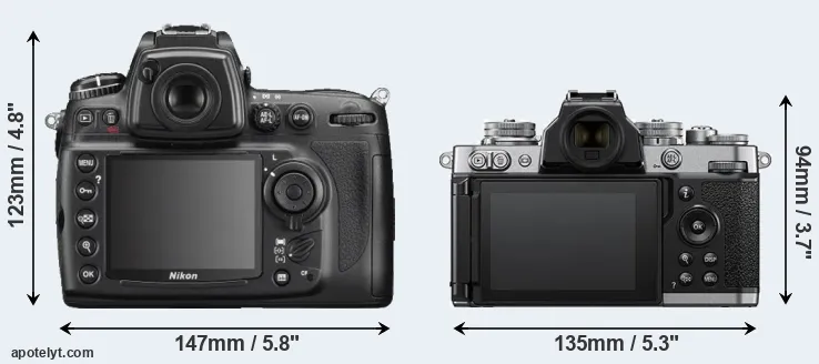 Comparison D700 or Z fc rear