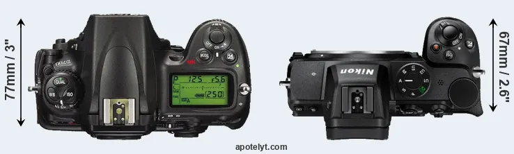 Compare D700 versus Z5 top