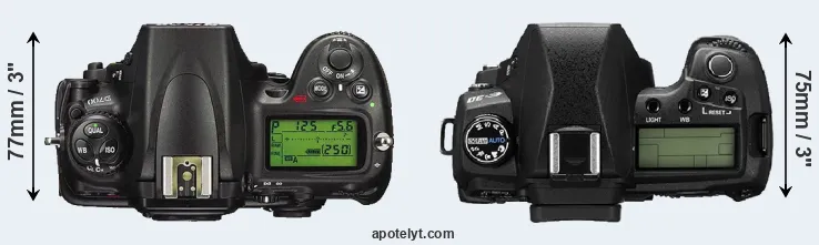 Compare D700 versus E-30 top