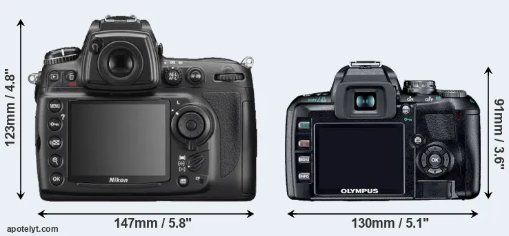 Comparison D700 or E-410 rear