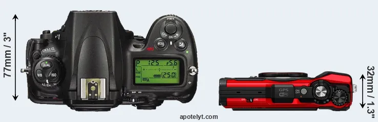Compare D700 versus TG-6 top