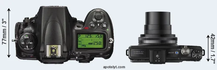 Compare D700 versus XZ-1 top