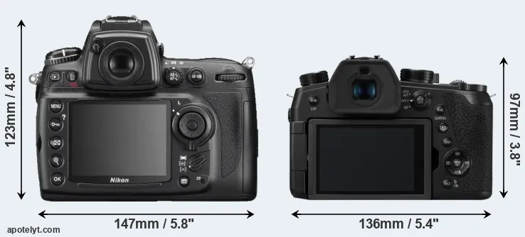 Comparison D700 or FZ1000 II rear