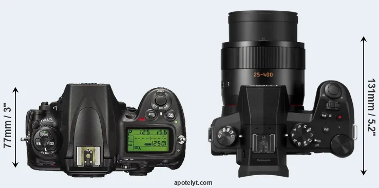 Compare D700 versus FZ1000 II top