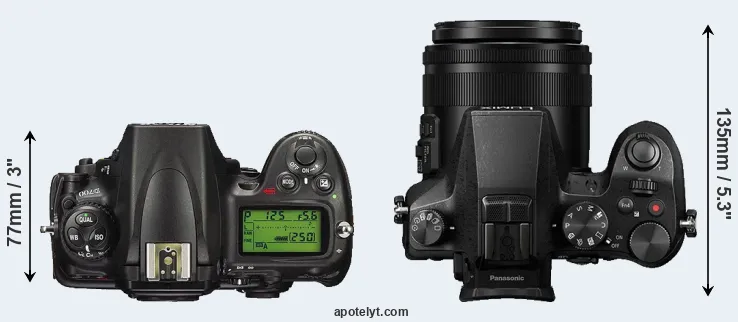 Compare D700 versus FZ2000 top