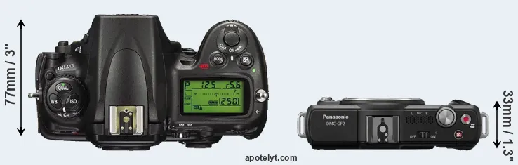 Compare D700 versus GF2 top