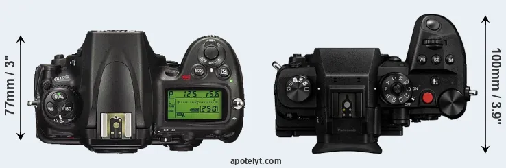 Compare D700 versus GH6 top