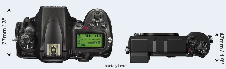 Compare D700 versus GX9 top