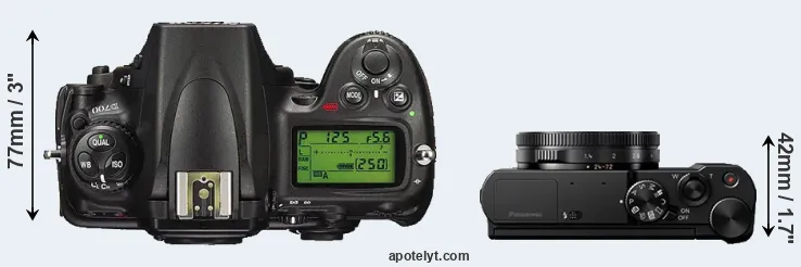 Compare D700 versus LX10 top