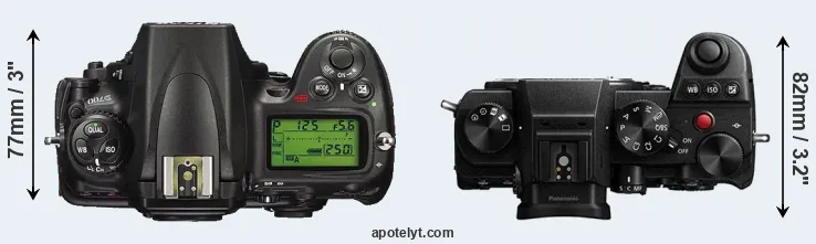 Compare D700 versus S5 top