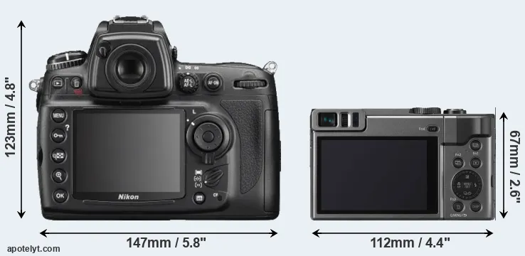 Comparison D700 or TZ90 rear