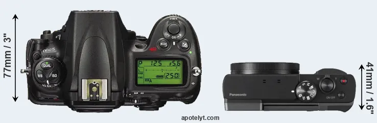 Compare D700 versus TZ90 top
